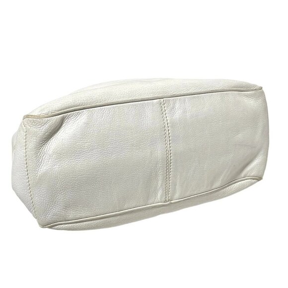 Auth CELINE Boogie Bag - White Leather Tote Bag - Picture 4 of 9